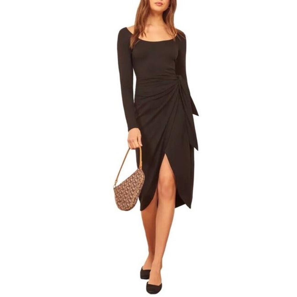 NWT Reformation Black Elisa Dress size S
